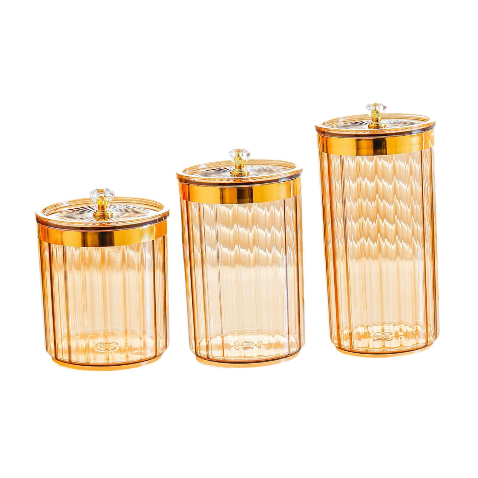 3 Pcs Pantry Organizer Storage Jar Airtight Design Durable PP Material for Kitchen Baking Café Flour Nut