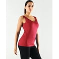 thumbnail image 5 of NELEUS Womens Workout Compression Tank Top with Built in Bra V Neck Sleeveless Shirts 3 Pack,Black+Gray+Red,US Size L, 5 of 8