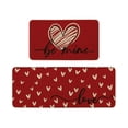 thumbnail image 1 of Dsscvnef Valentine's Day Kitchen Rugs and Mats Set of 2 Cushioned Anti Fatigue Kitchen Floor Mat Non Slip Waterproof Kitchen Rug Set Comfort Standing Mats, 1 of 7