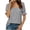 #316-Gray, variant on Ladies Two Ways Wear Solid Casual Blouse One Shoulder & Crew Neck Convertible Puff Short Sleeve Soft Stretchy Fabric Versatile Top for Daily Spring Summer Wear Gift