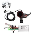 thumbnail image 1 of Toystoory Controlador de bicicleta eléctrica de 6 cables con medidor de pantalla LCD 24 V/36 V/48 V 350 W Kit de controlador sin escobillas de Ciclismo, 1 of 6