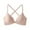 Beige, variant on Women's Push Up Front Closure Bra Wireless Seamless Criss-Cross Back Smoothing Bra No Underwire Spaghetti Strap Sexy Lift Up Bra Beige M