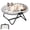 Black and White Stripe, variant on Elevated Cat Hammock Bed, Foldable No-Assembly Cat Bed with Breathable Mesh for Indoors & Outdoors, Lightweight Raised Pet Cot for Cats, Kittens, Small Dogs, Travel & Camping