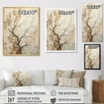 thumbnail image 4 of Designart "Beige Oak Tree Solitude III" Tree Oak Floater Framed Wall Art Living Room, 4 of 5