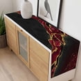 thumbnail image 4 of Red Marble Table Runner - 72 Inch Long, Kitchen Dining Table Runner Dresser Scarves, Gold Abstract Vintage Modern Ombre Art Farmhouse Decor for Coffee Tables Wedding Party Banquet, 4 of 8