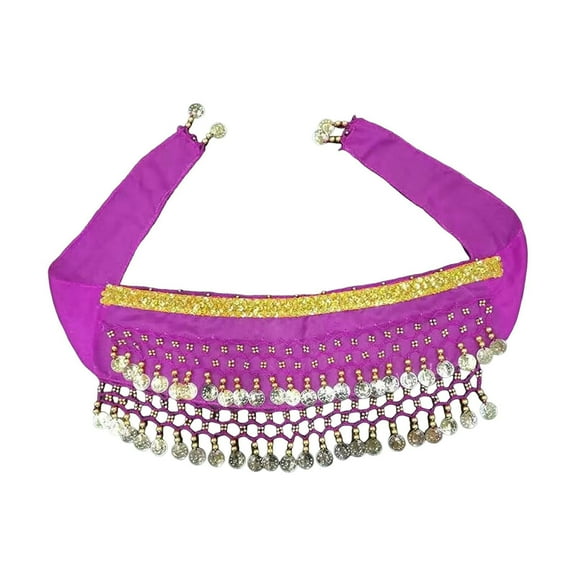 Dog Belly Dancer - Polyester/Metal Waist Chain Curtain, Sequin Prop Scarf, for Corgis, Daily/Party Wear
