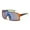 Orange Frame, variant on Oversized Futuristic Shield Wrap-Around Sunglasses - XL Retro Sport Style for Outdoor Beach Wear