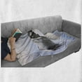 thumbnail image 6 of Occult Soft Flannel Fleece Throw Blanket, Standing in the Clouds Freedom Metaphor Blessedimal Strength Concept, Cozy Plush for Indoor and Outdoor Use, 60" x 80", Grey Blue, by Ambesonne, 6 of 6