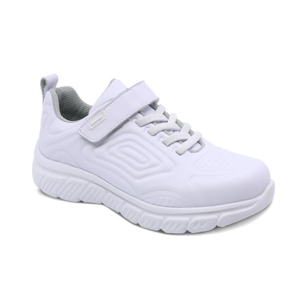 Tenis escolar Audaz para niño en piel blanco Balú con tira de contacto