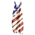 thumbnail image 3 of DDAPJ pyju 4th of July Jumpsuits for Women American Flag Print Rompers Summer Casual Loose Adjustable Straps Overalls Wide Leg Jumpsuit with Pockets White S, 3 of 6