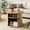 Natural wood, variant on GUNAITO Round Small Coffee Table with Storage, Modern Farmhouse Center Table with Shelf Wood Table for Living Room, Natural wood