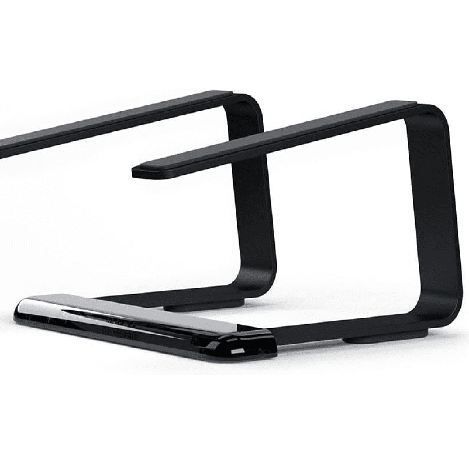 Elevator Laptop Stand - Ergonomic Computer Riser & Laptop Mount Made of Sturdy Brushed Aluminum - Supports Posture & Elevates Workspace with a Minimal Design, Black (2.5 Oz)