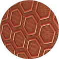 thumbnail image 1 of Ahgly Company Indoor Round Patterned Orange Red Orange Area Rugs, 7' Round, 1 of 6