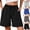 Black, variant on Stichou Womens Hiking Shorts Shorts Casual 2026 Summer Bermuda Shorts with Pockets Soft Lounge Jersey Athletic Gym Shorts Black L