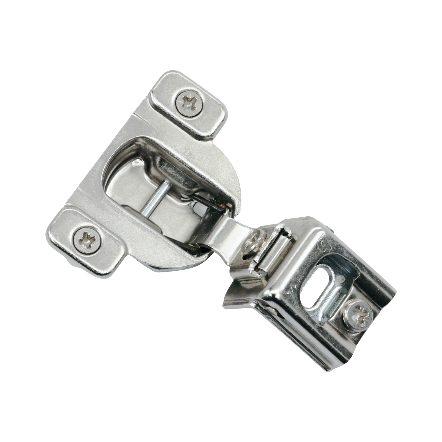 2 Pack 110 Degree Compact 39C Series 1-1/4" Overlay Press-In Self-Closing Cabinet Hinge - image 1 of 7