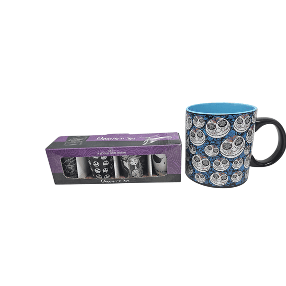 Nightmare Before Christmas Mug and Glass Christmas Set