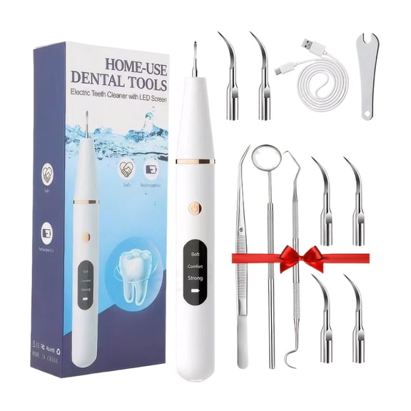 Yuarrent Limpiador de dientes ultrasónico para la salud, eliminador de sarro de dientes resistente al agua, seguro e inofensivo para el sonido Electrodomésticos tres