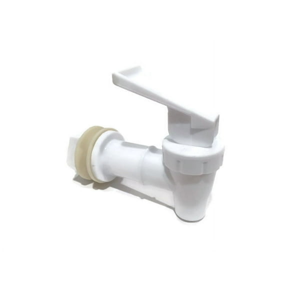 AquaNation BPA Free Replacement Water Cooler Faucet Bottle Jug Ceramic Water Crock Reusable Tap Spout Beverage Lever Pour Dispenser Valve Gravity Water Spigot - Made in USA (1, White)