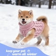 thumbnail image 4 of HomelyJoy Pet Cat Sweater Jacket Coat, Winter Dog Clothes Warm Puppy Dog Sweater Apparel for Home Travel, Size S, 1 Pc, 4 of 7