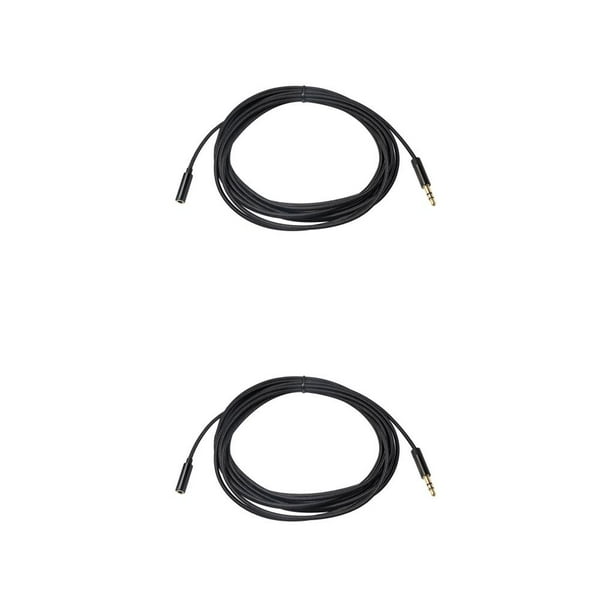 Inteprter Computer Laptop Phone Tablet Portable Audio to Male Sound Connector Cable Adapter Female Extension Conversion 3.5mm Equipment 3 metros 2piezas