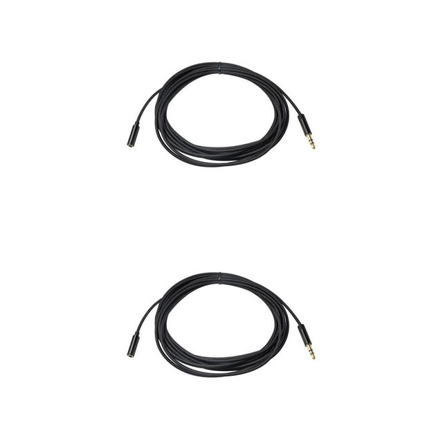 Decodeary Phone Tablet Headphone Portable Audio Extension Cable 3.5mm Male to Female Adapter Conversion Connector Accessory 3 Meters 2Set