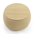 thumbnail image 5 of Youmumeub Round Storage Ottoman, 2-in-1 Multifunction End Table and Footstool, Natural Rattan Style for Living Room, Bedroom, Patio, 5 of 6