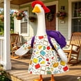 thumbnail image 6 of Ouuluon Porch Goose Outfits Cute Porch Goose Clothing Set, 23 inch Red Purple Cloth Decorative Outfit for Garden Lawn Statue Outdoor Decor, 6 of 9