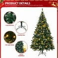 thumbnail image 4 of imerelez 7ft Snow Tipped Artificial Christmas Tree - DIY 150 Warm White LED Lights with Remote, 1100 PVC Branch Tips, Metal Stand for Home Holiday Decor, 4 of 8
