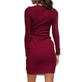 thumbnail image 4 of Vestido ajustado con cuello redondo, vestido de manga larga, vestido ajustado con cintura alta, vestido ajustado, materiales de la mejor calidad, 4 of 6