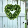 thumbnail image 7 of 17.32" Heart Shape Artificial Wreath, Green Plant Garland, Romantic Wedding Decoration,Valentine's Day Gift Door Wall Hanging Window Wedding Party Decoration, 7 of 7