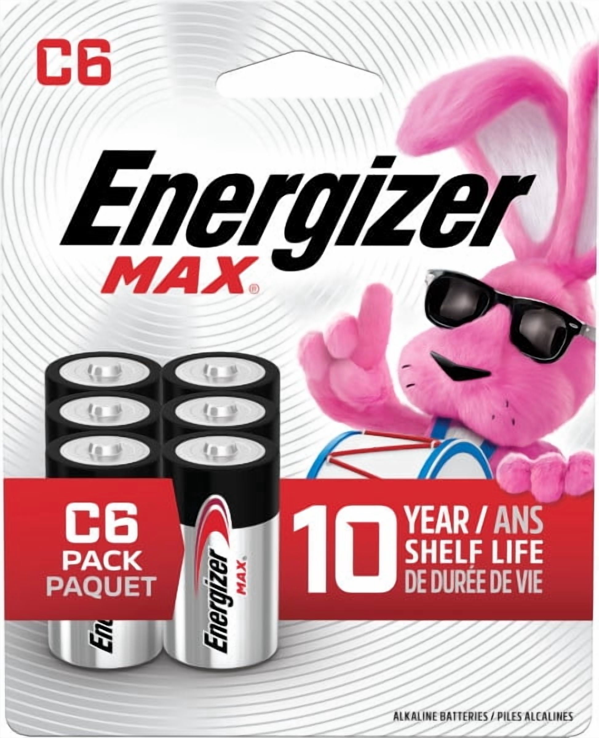 Piles alcalines C Energizer MAX, 6