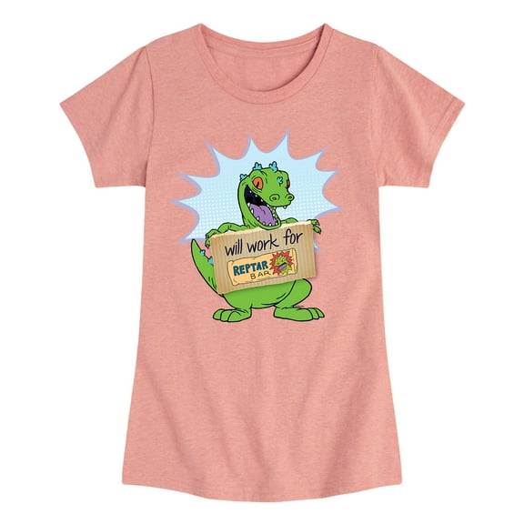 Rugrats - Reptar Work -Toddler And Youth Girls Short Sleeve Graphic T-Shirt