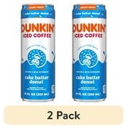 (2 pack) Dunkin' Cake Batter Donut Iced Coffee 11 fl oz
