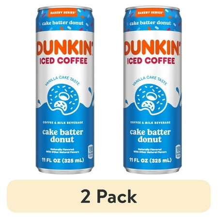 (2 pack) Dunkin' Cake Batter Donut Iced Coffee 11 fl oz