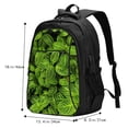 thumbnail image 5 of Honeii Tiny Green Fern Leaves for Travel Laptop Backpack, Business Laptops Backpack with USB Charging Port, College High School Computer Bag for Men Women, 5 of 7