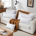 thumbnail image 4 of 16X26 Oblong Feather & Down Pillow Insert, 100% Cotton Fabric, Set of 2, White, 4 of 9