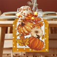 thumbnail image 3 of Thanksgiving Maple Leaf Pumpkin Table Runner, 13x72 in Fall Harvest Durable Table Runners for Party Table Decoration, 3 of 6