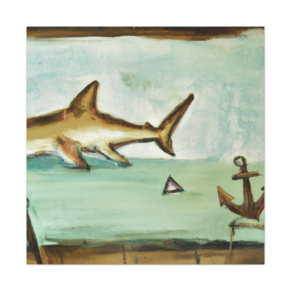 Shark in Rococo Style - Canvas