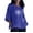 Blue, variant on Women Linen Shirts Half Sleeve Crew Neck Blouses Floral Print Casual Linen Tops Pink M