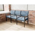 thumbnail image 3 of Pemberly Row Waiting Reception 3 Seat Tandem Seating Wood Frame in Blue, 3 of 5