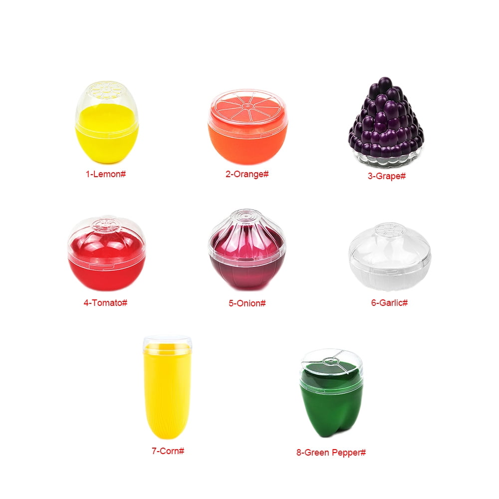 Kitchen Vegetable Fruits Onion Shaped Plastic Fresh Storage Box Case.