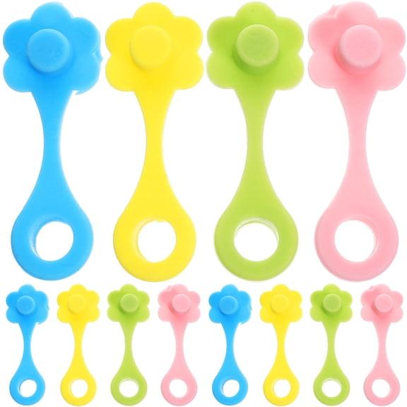 HAKIDZEL Airtight Decorative 20Pcs Silicone Straw Toppers with Flower Design for Camping