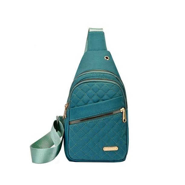 Mochila escolar EUDIDV, moderna, con bordado de diamantes, bandolera de hombro, gran capacidad, impermeable, con orificio para datos, mochila ligera de viaje