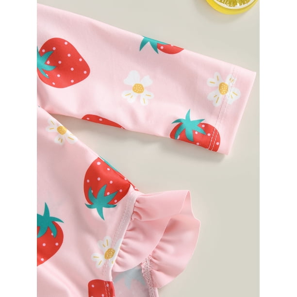 Maillot De Bain Une Pièce Manches Longues Fille Avec Chapeau - Protection Solaire