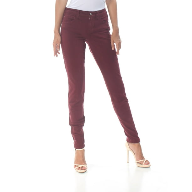 GUESS GUESS Womens Maroon Skinny Jeans Size 30 Waist