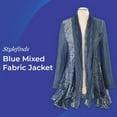 thumbnail image 5 of Sagefinds Shades of Blue Jacket, Women’s Boho Lightweight Coat, Open Front Cardigan with Long Sleeves, Dressy or Casual Fashion, 5 of 8