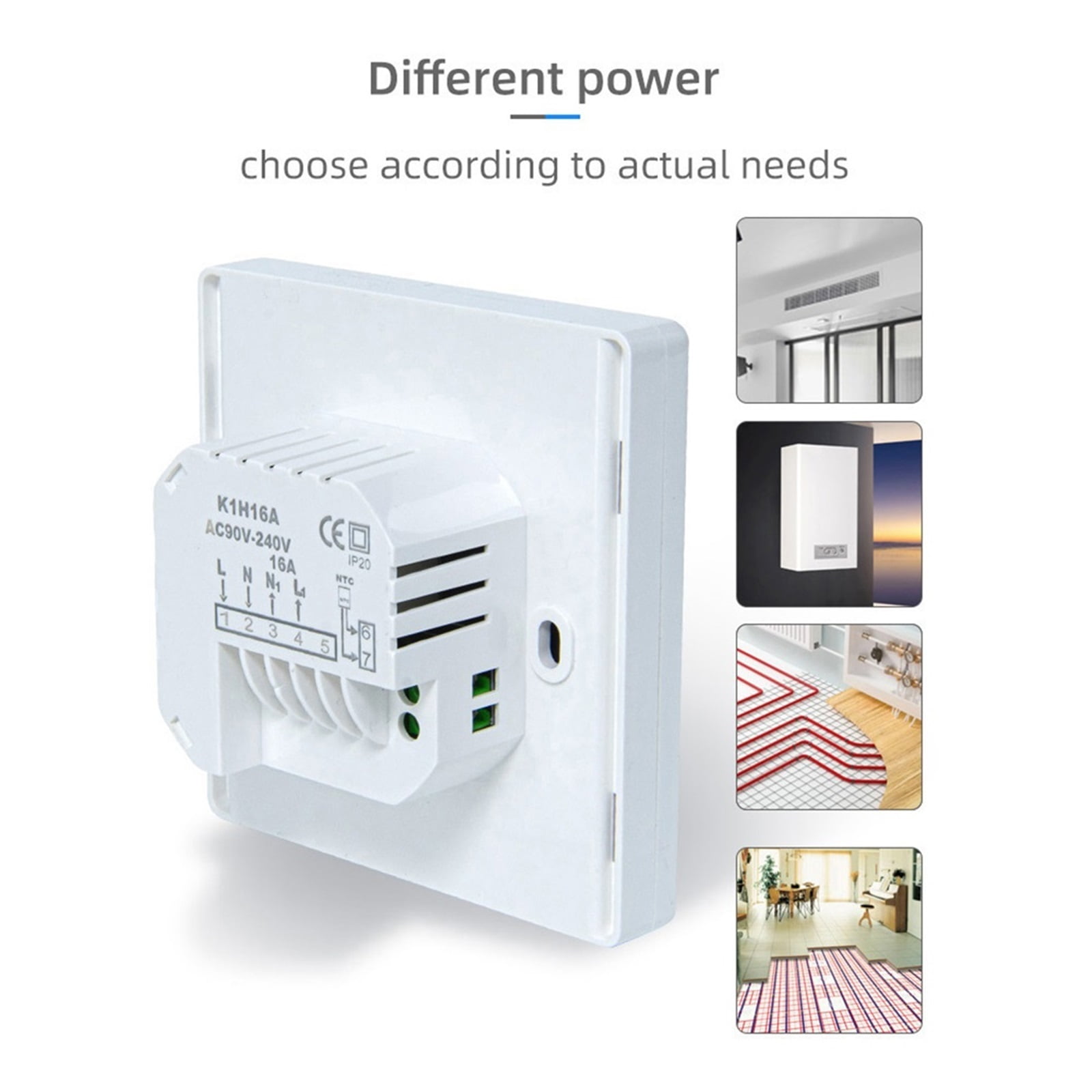 Tuya Smart Thermostat, Electric Floor Heating Water/Gas Boiler, Temperature Remote Control