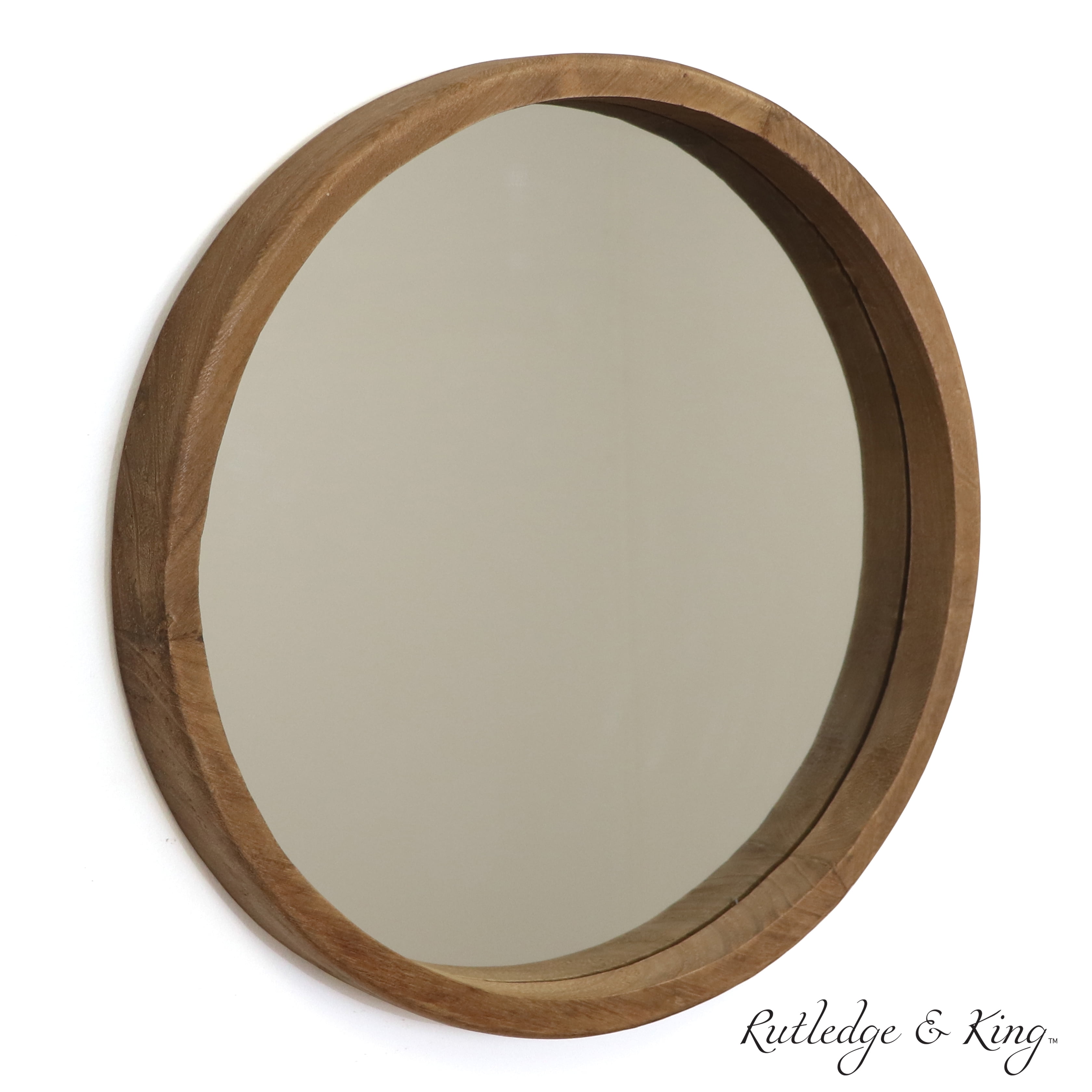 Rutledge King Riverside Wooden Mirror, Rustic Wall Mirrors For Bathroom