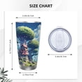thumbnail image 4 of Lsque Fantasy Treehouse Planet Scene Pattern 20oz Car Cup with Lid and Straw, Insulated Coffee Cup with Straw Topper, Spill Proof Travel Coffee Mug, Stainless Steel Tumble-Straw Two-piece Set, 4 of 8