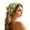 Green, variant on Crochet Daisy Triangle Head Scarf, Knitted Floral Bandana Head Wrap, Adjustable Back Tie Hair Kerchief For Daily, Travel, Beach & Outdoor Styling